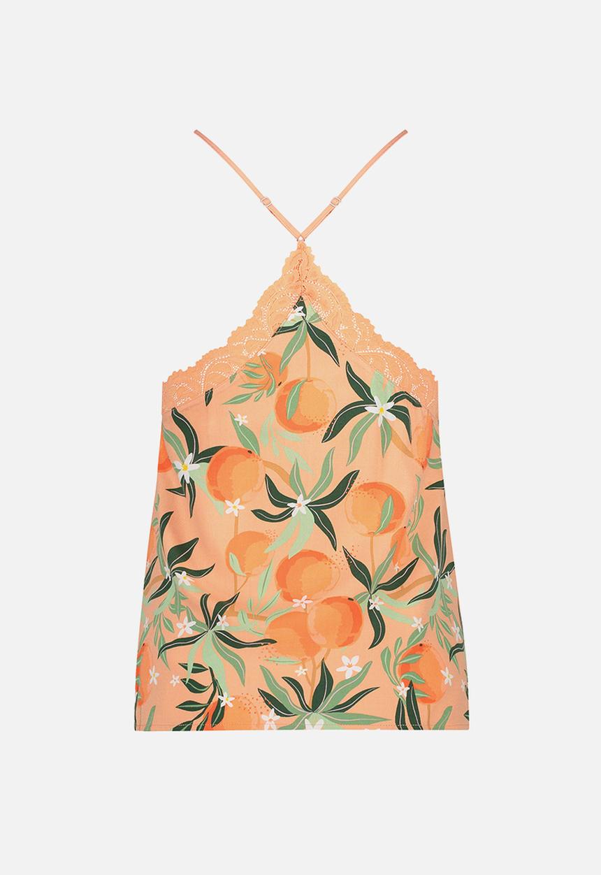 Hunkemoller - Cami Woven Vibrant Summer - almost apricot