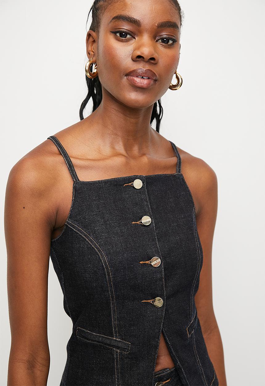 SISSY BOY - Steph: button up denim top - desize