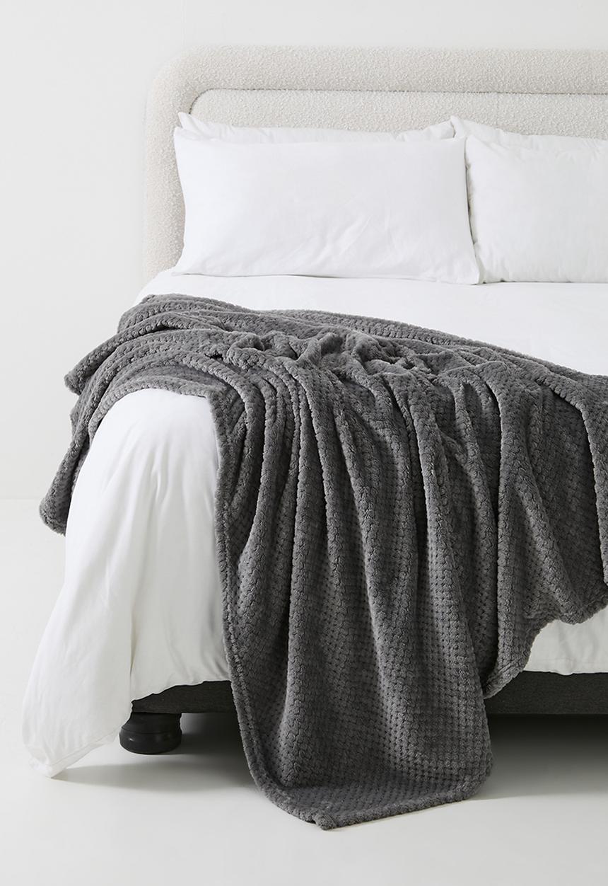 Sixth Floor - Waffle Plush Fleece - Grey