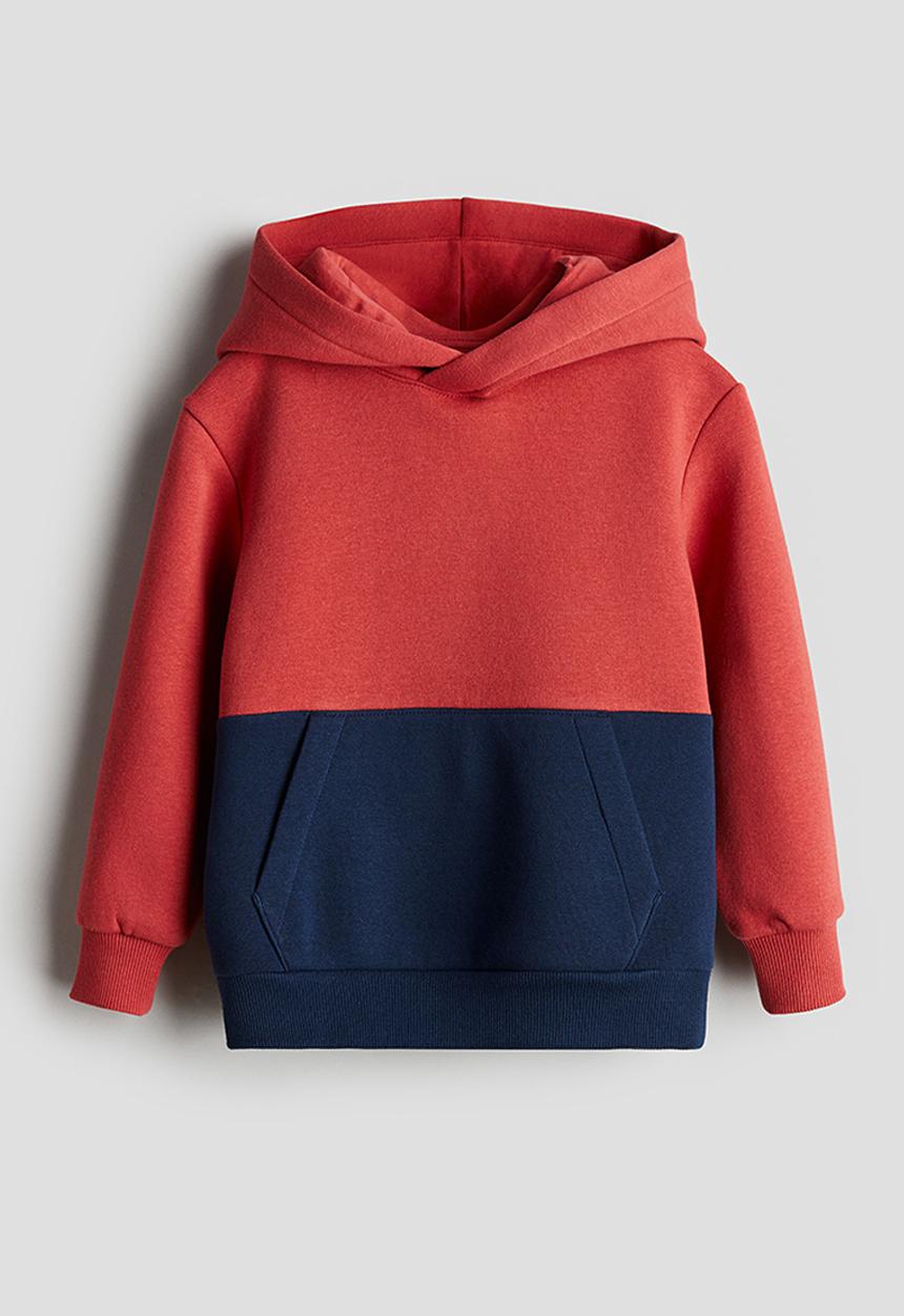 H&M - Brushed-inside hoodie - red