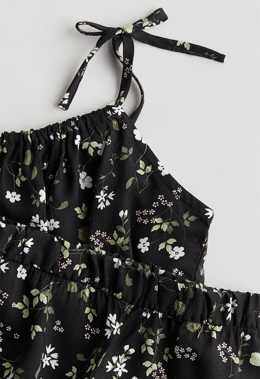H&M - 2-Piece top and trousers set - black floral