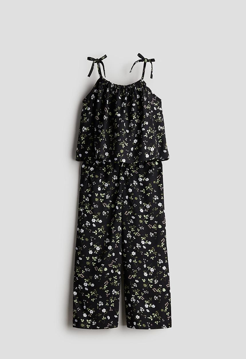 H&M - 2-Piece top and trousers set - black floral