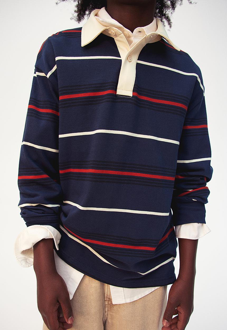 H&M - Cotton jersey rugby shirt - blue