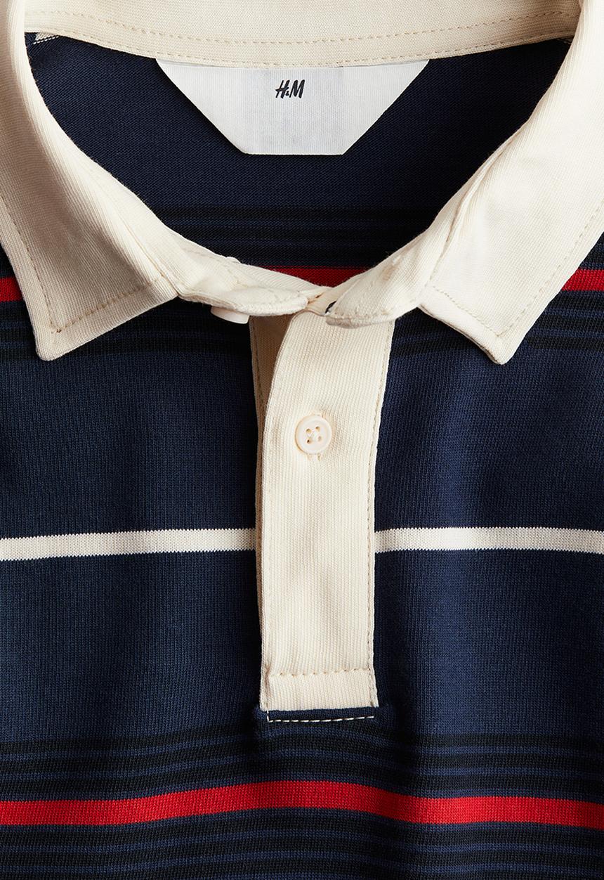 H&M - Cotton jersey rugby shirt - blue