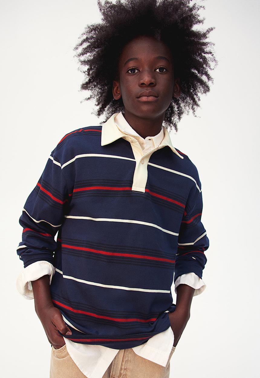 H&M - Cotton jersey rugby shirt - blue