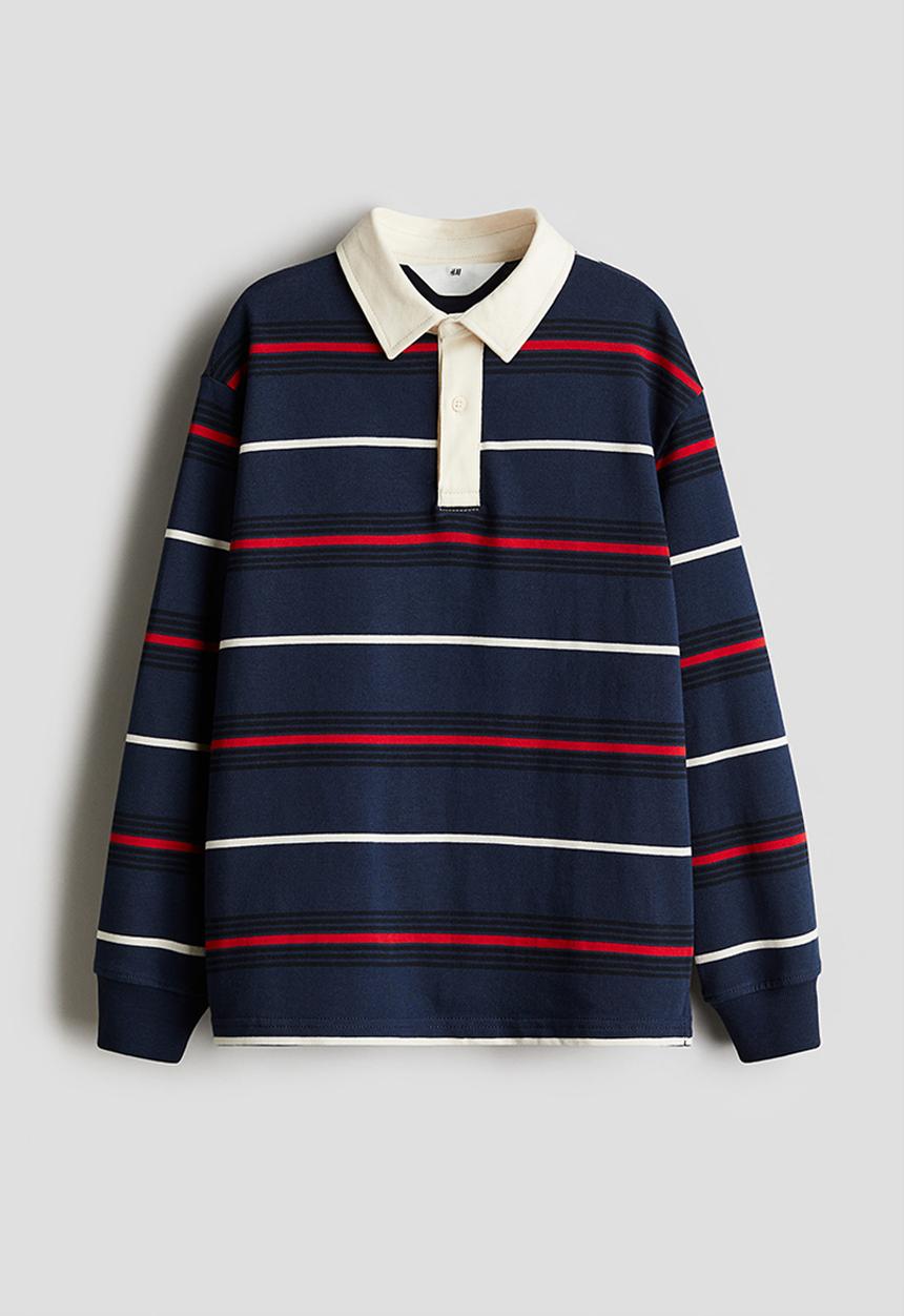 H&M - Cotton jersey rugby shirt - blue