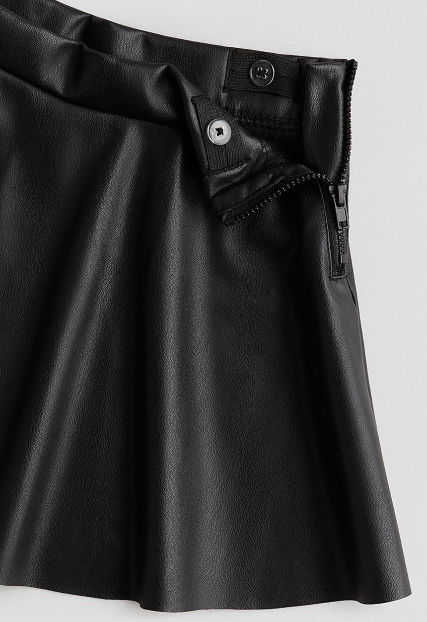 H&M - Coated skirt - black