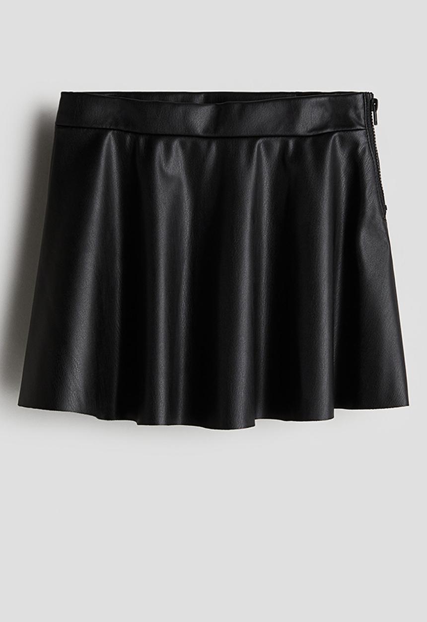 H&M - Coated skirt - black