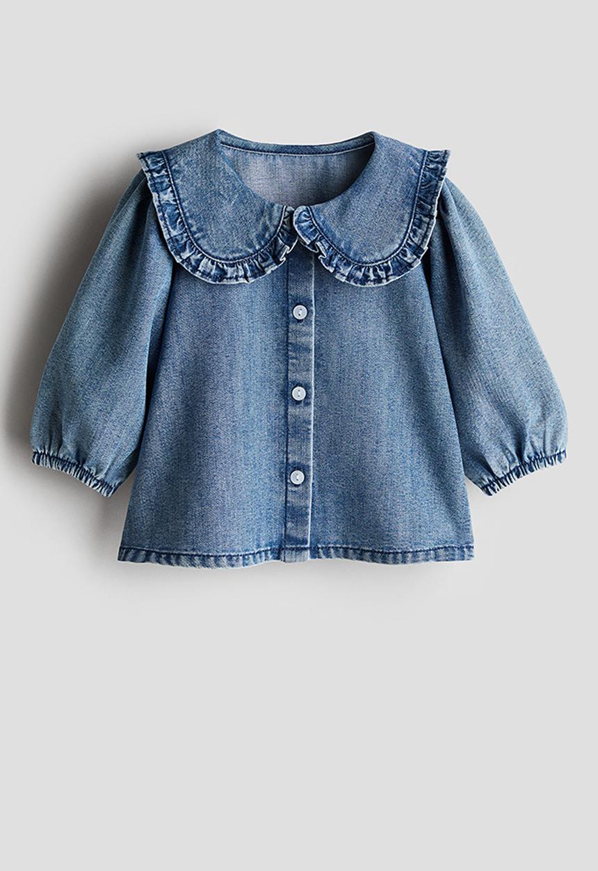 H&M - Collared blouse - blue