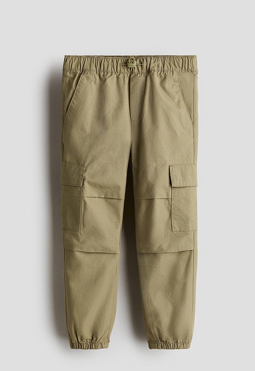 H&M - Cotton cargo trousers - green
