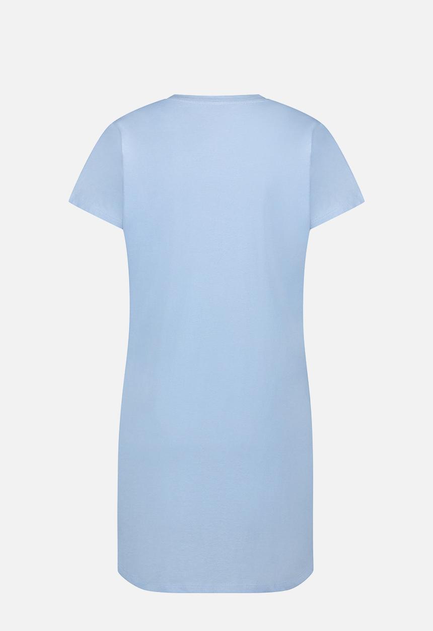 Hunkemoller - Nightie SS Pocket - powder blue