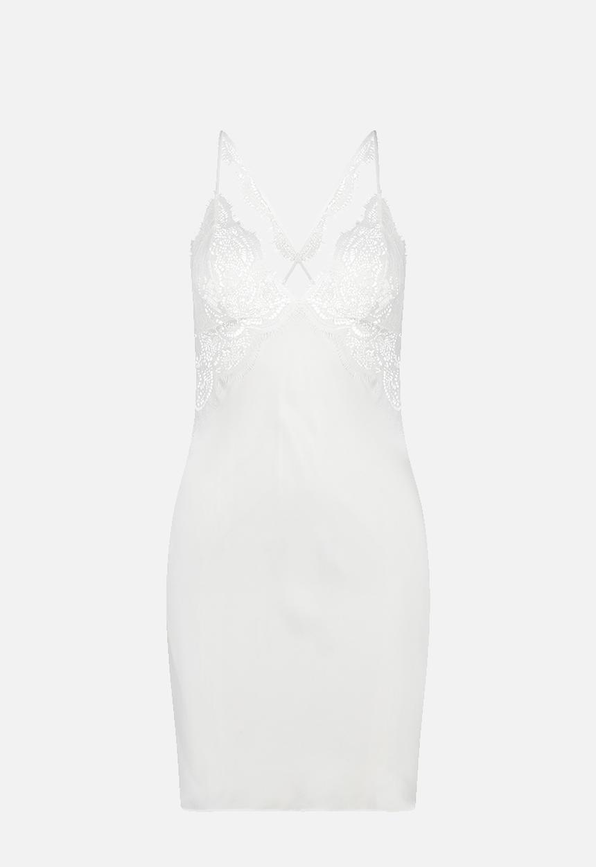 Hunkemoller - Plus SD Satin Lace Aldana - snow white