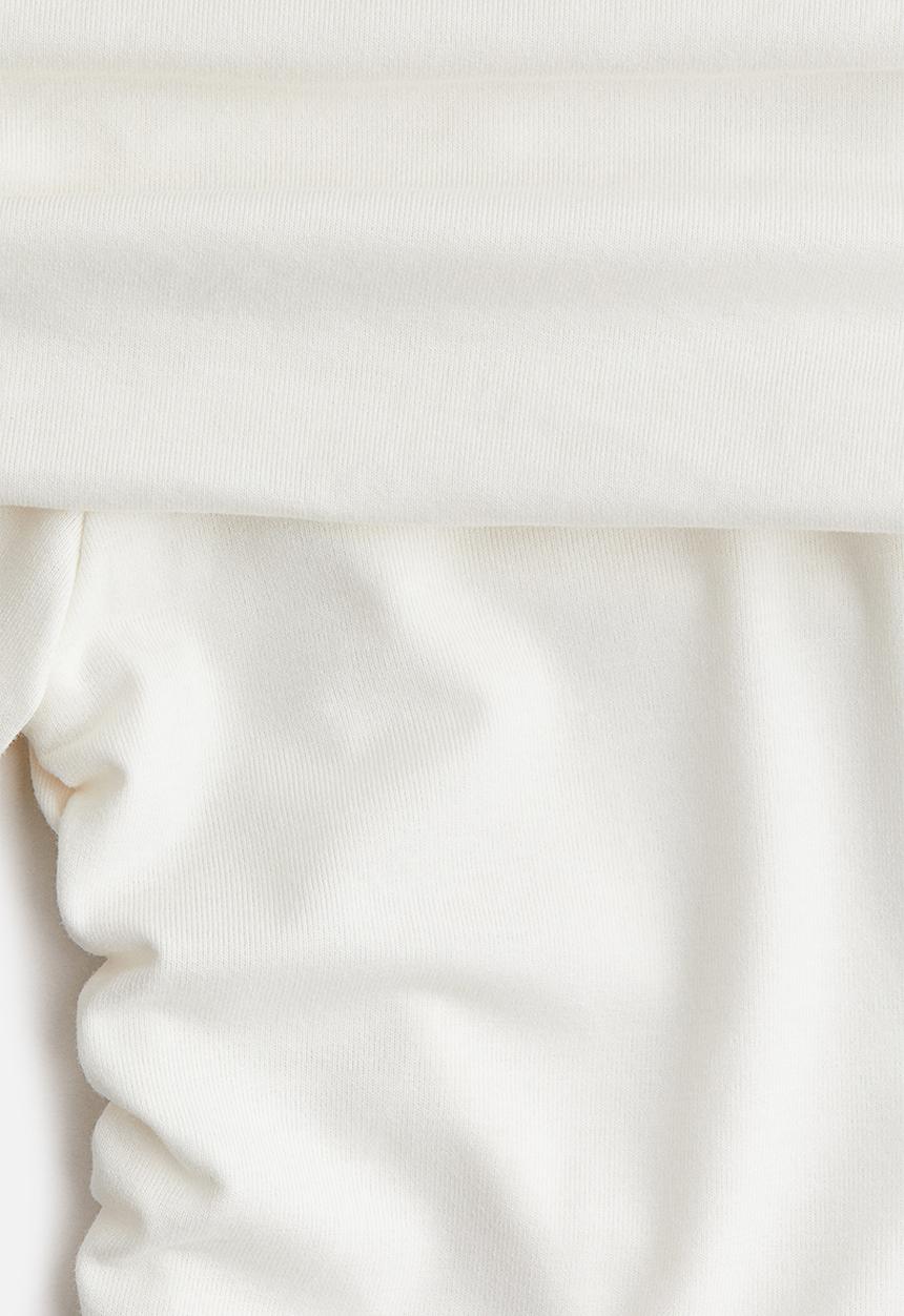 H&M - Off-the-shoulder jersey top - white