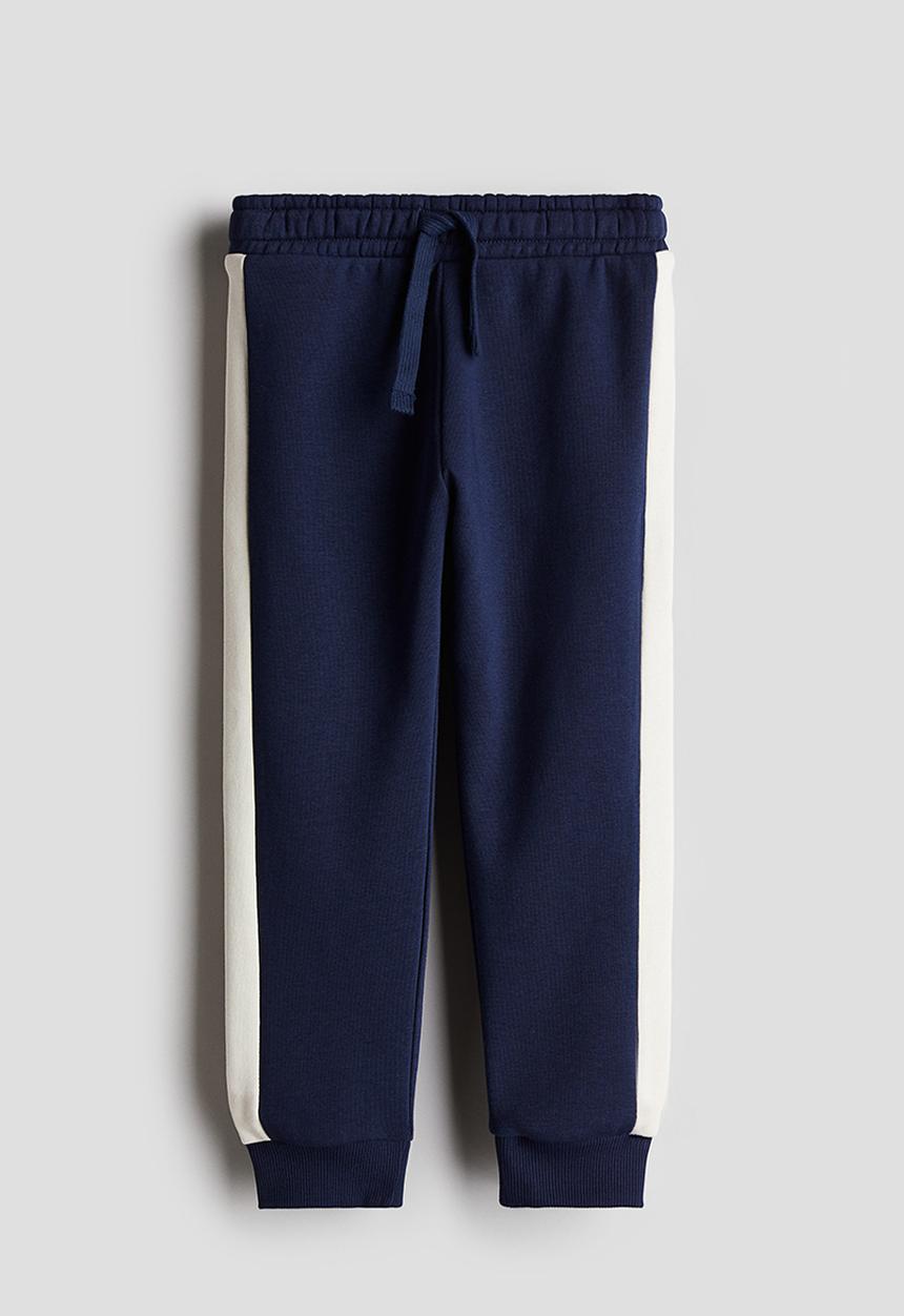 H&M - Printed joggers - blue & white