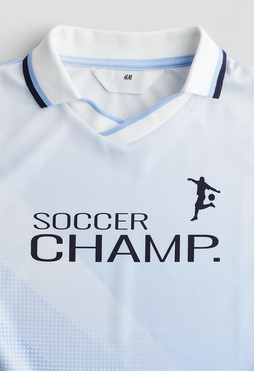 H&M - Collared football shirt - blue