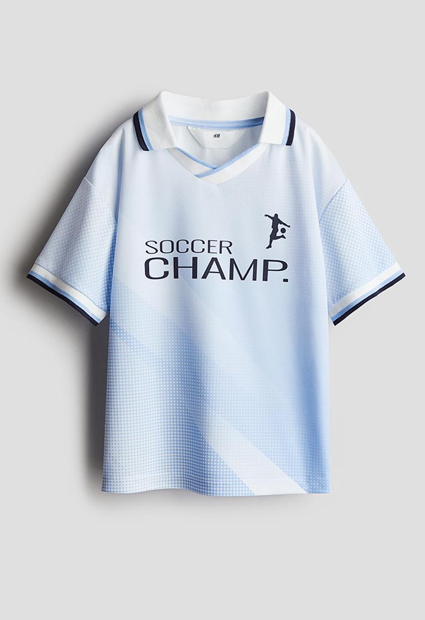 H&M - Collared football shirt - blue