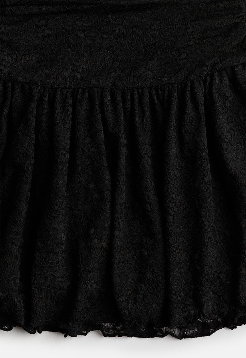 H&M - Lace skirt - black