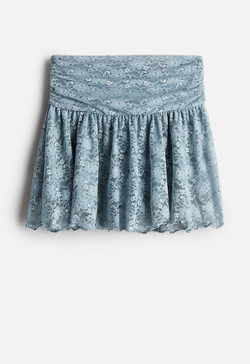 H&M - Lace skirt - Turquoise