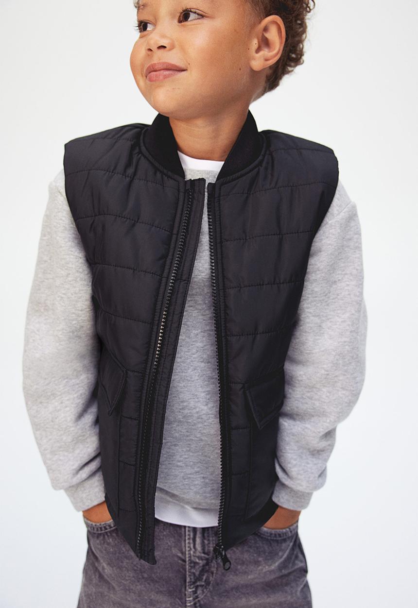 H&M - Puffer gilet - black
