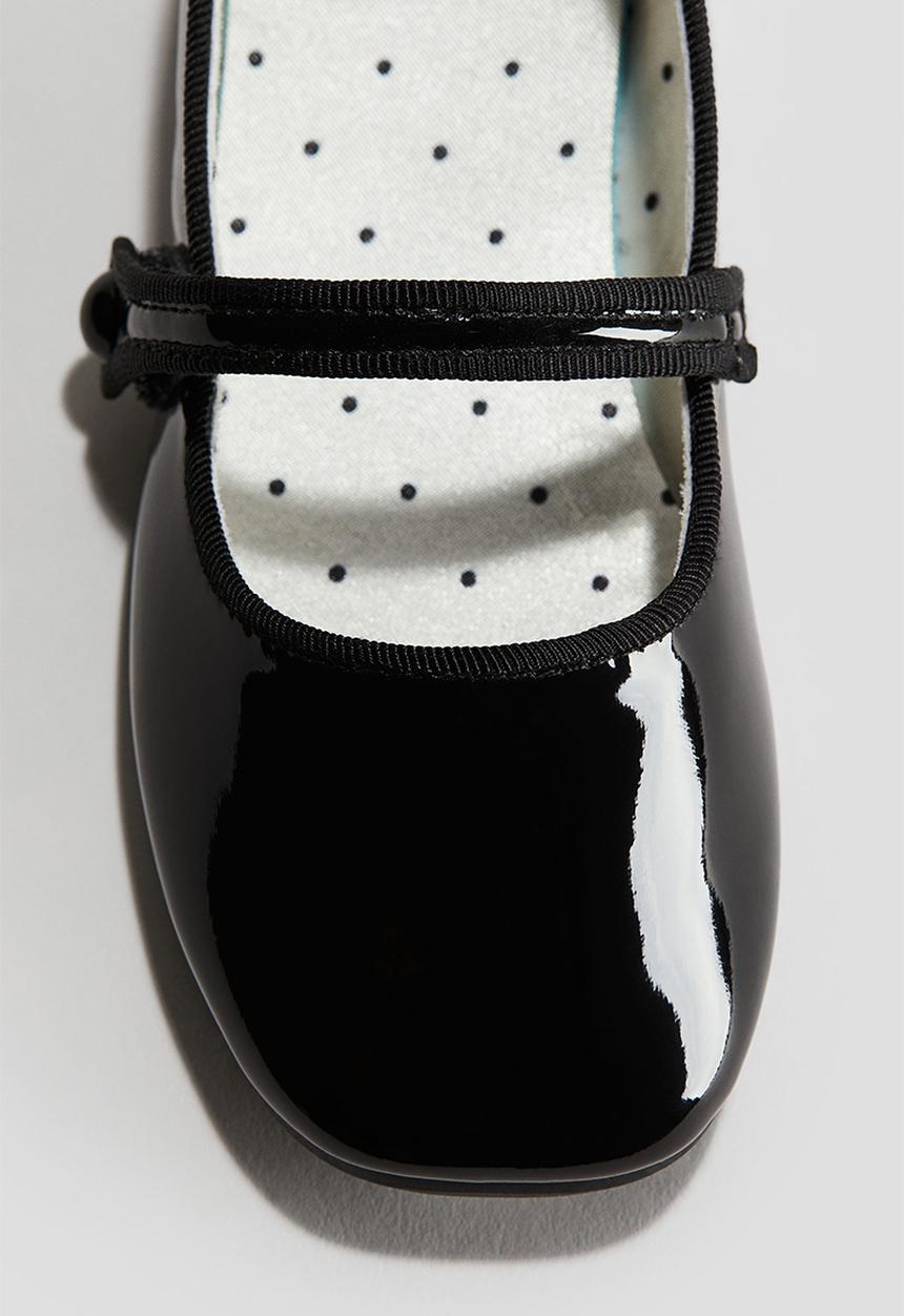 H&M - Patent ballet pumps - black