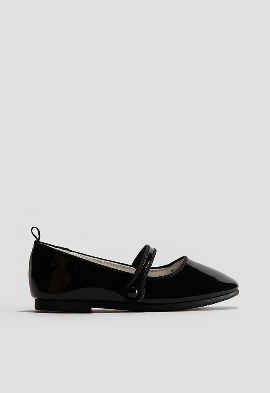 H&M - Patent ballet pumps - black