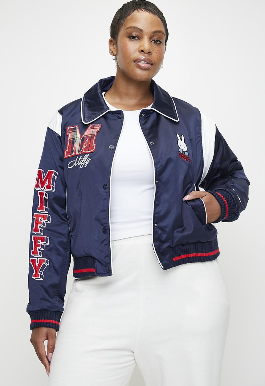 Cotton On - Plus lcn miffy varsity bomber jacket - heritage blue