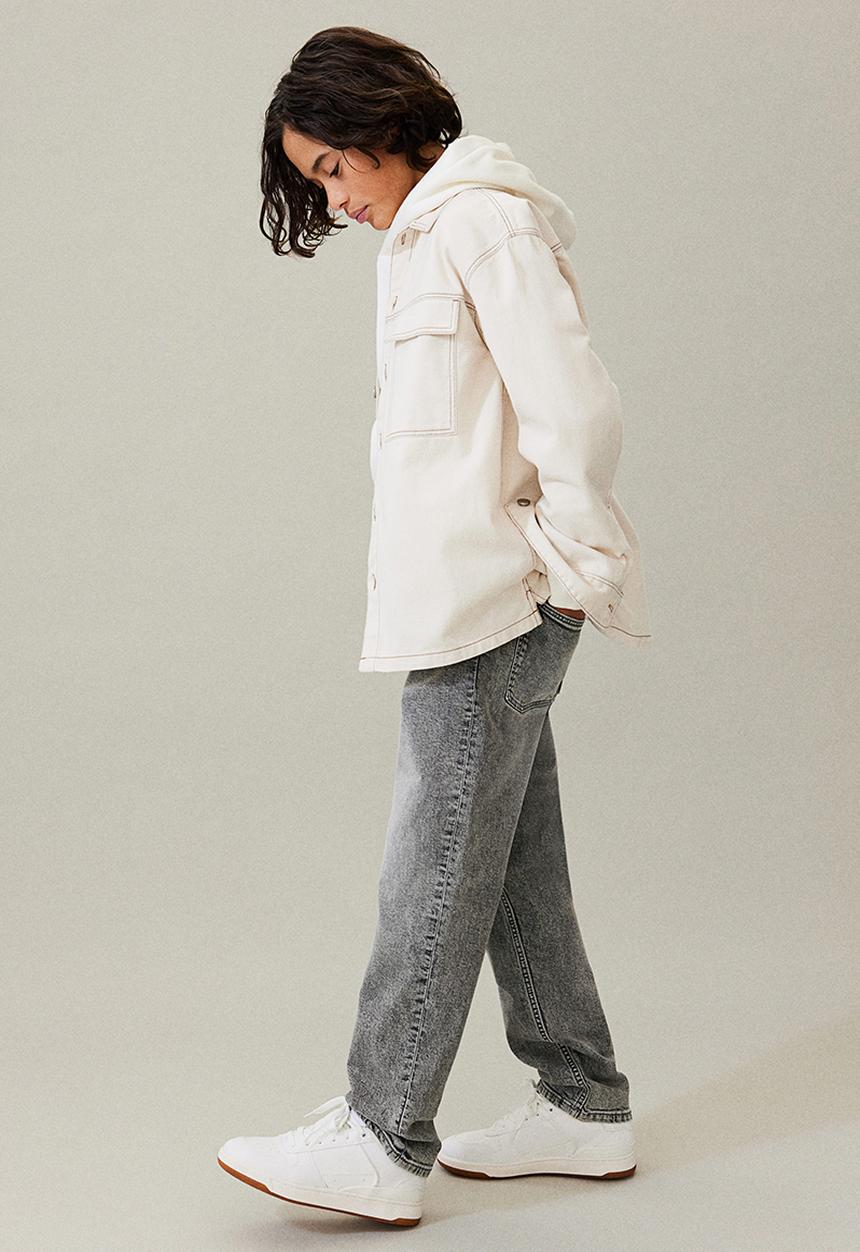 H&M - Relaxed tapered fit jeans - grey