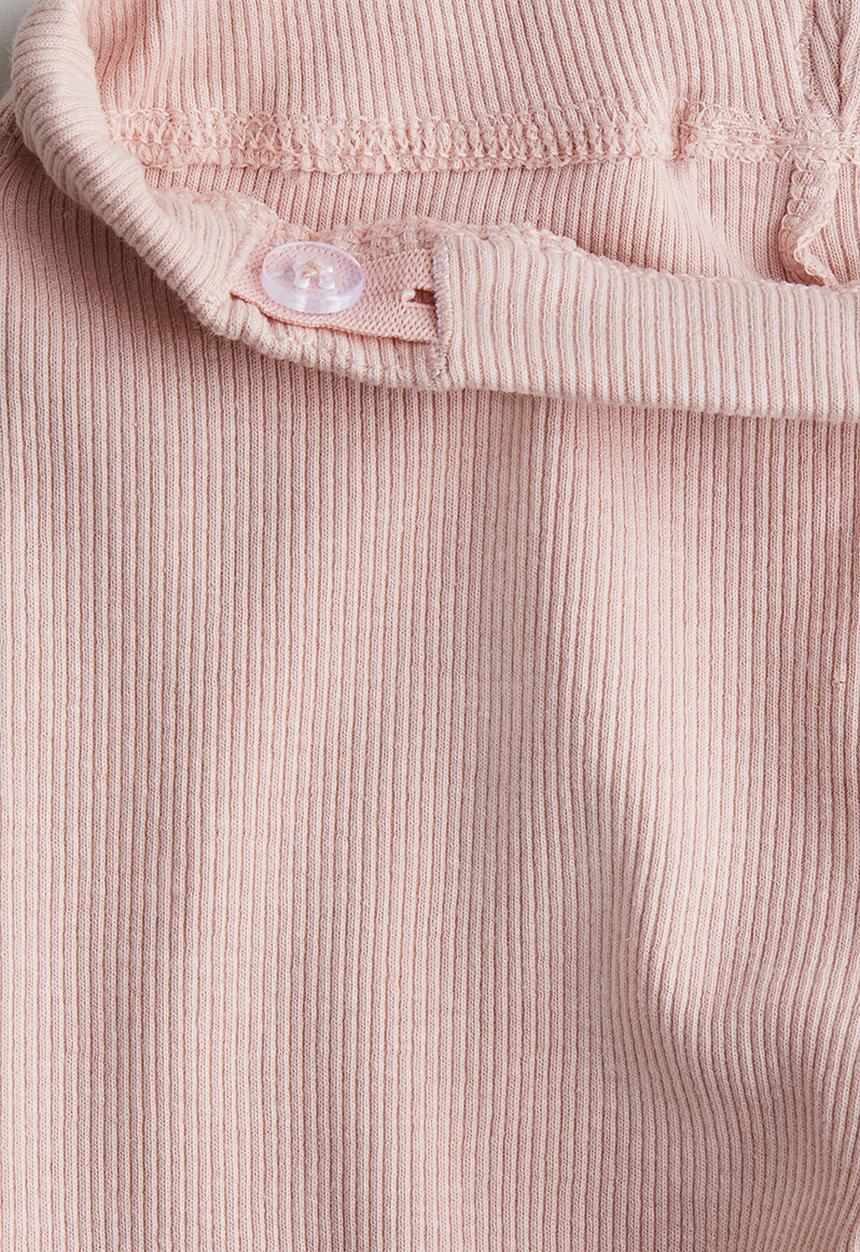 H&M - Ribbed jersey leggings - pink