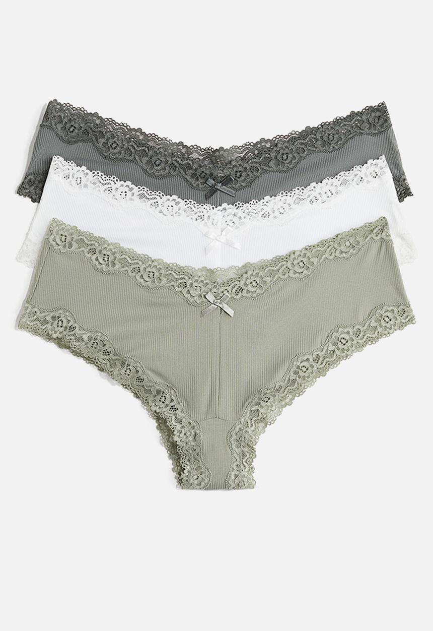 H&M - 3-Pack hipster briefs - green