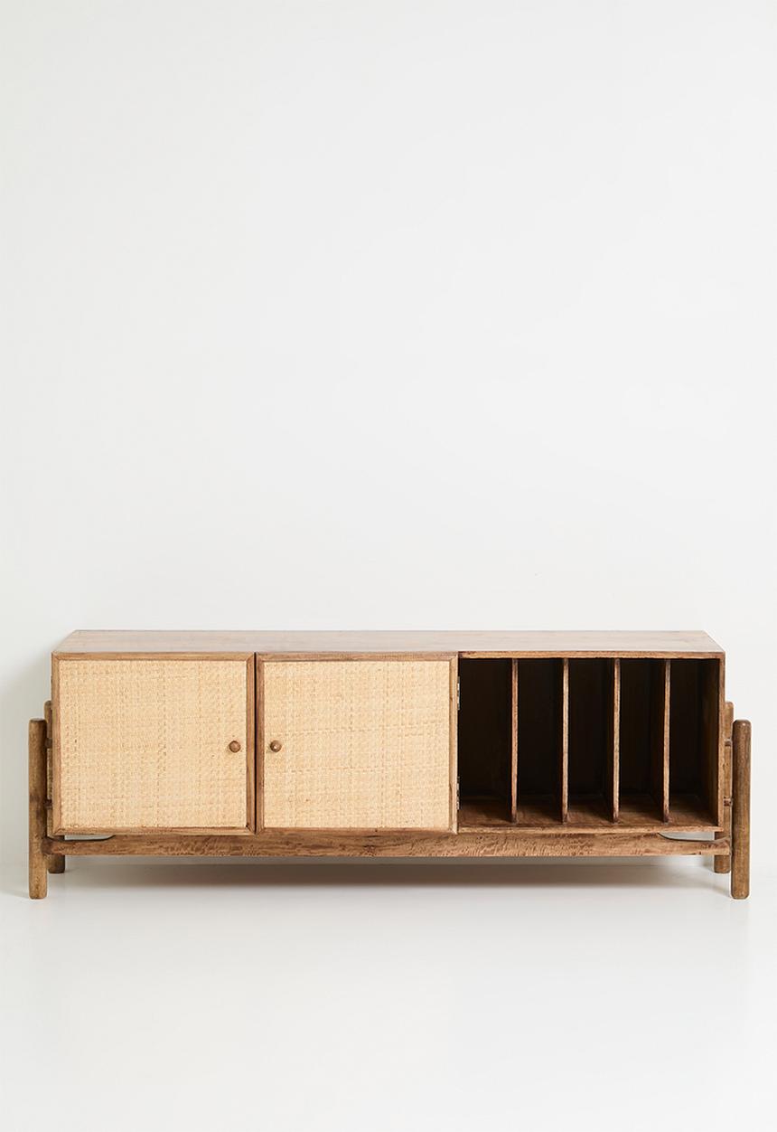 Sixth Floor - Lumo wooden TV Unit - Walnut