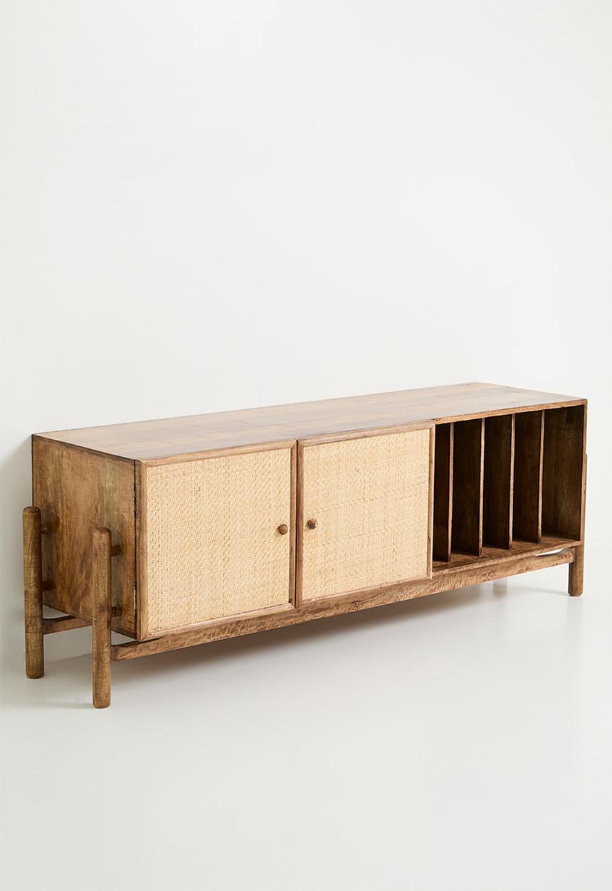 Sixth Floor - Lumo wooden TV Unit - Walnut