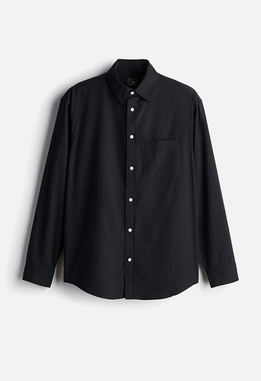 H&M - Regular fit modal-blend shirt - black