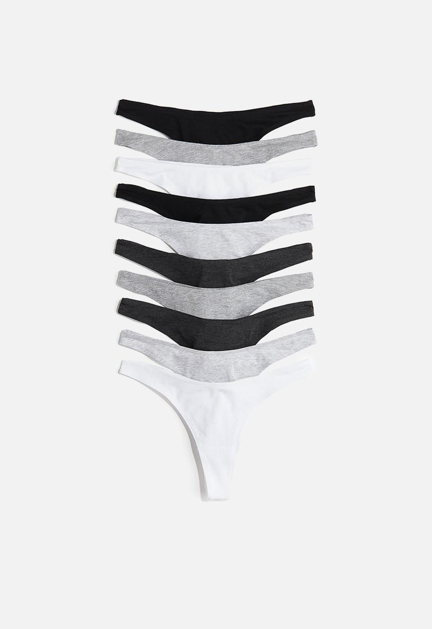H&M - 10-Pack cotton thong briefs - multi 