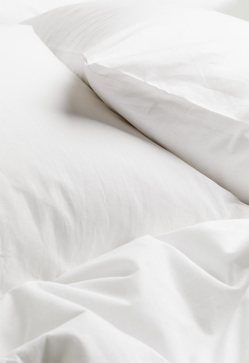 H&M - Cotton double/king duvet cover set - white