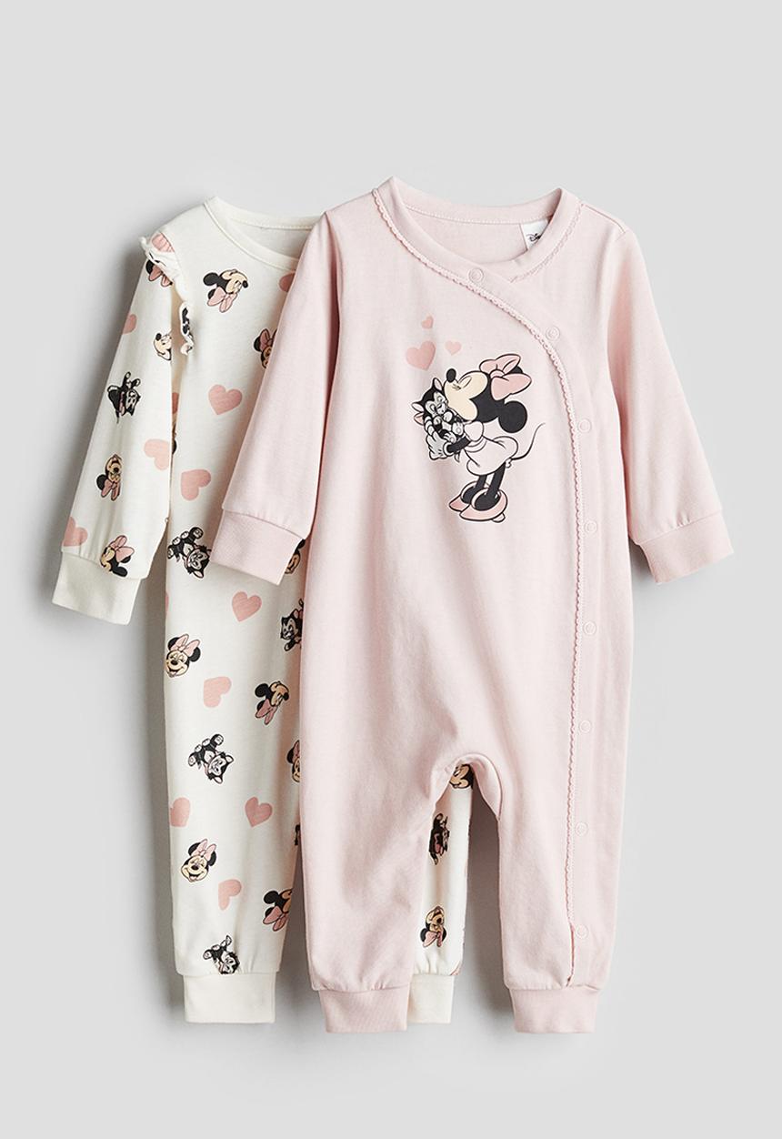 H&M - 2-Pack printed pyjamas - light pink minnie mouse