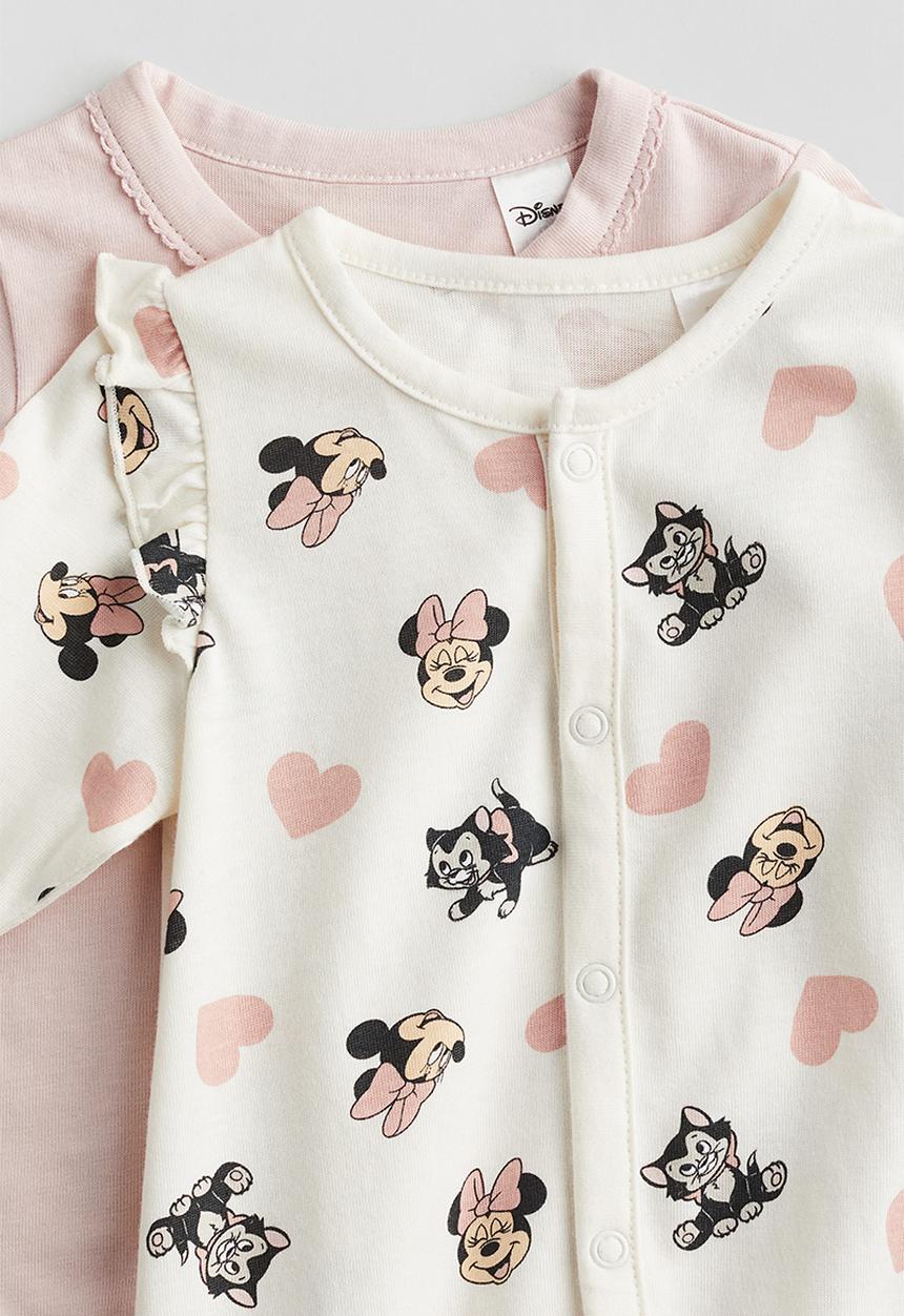 H&M - 2-Pack printed pyjamas - light pink minnie mouse