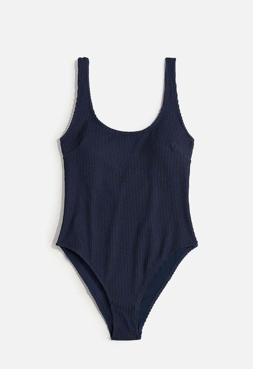 H&M - Padded-cup high-leg swimsuit - blue