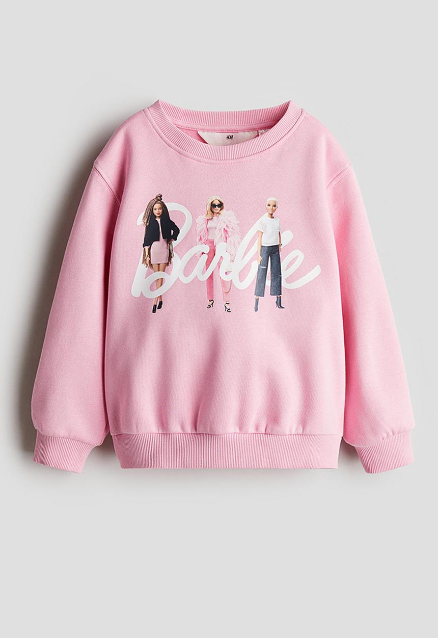 H&M - Printed sweatshirt - light pink barbie