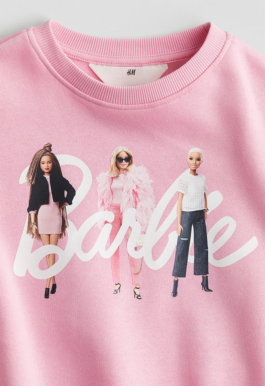 H&M - Printed sweatshirt - light pink barbie