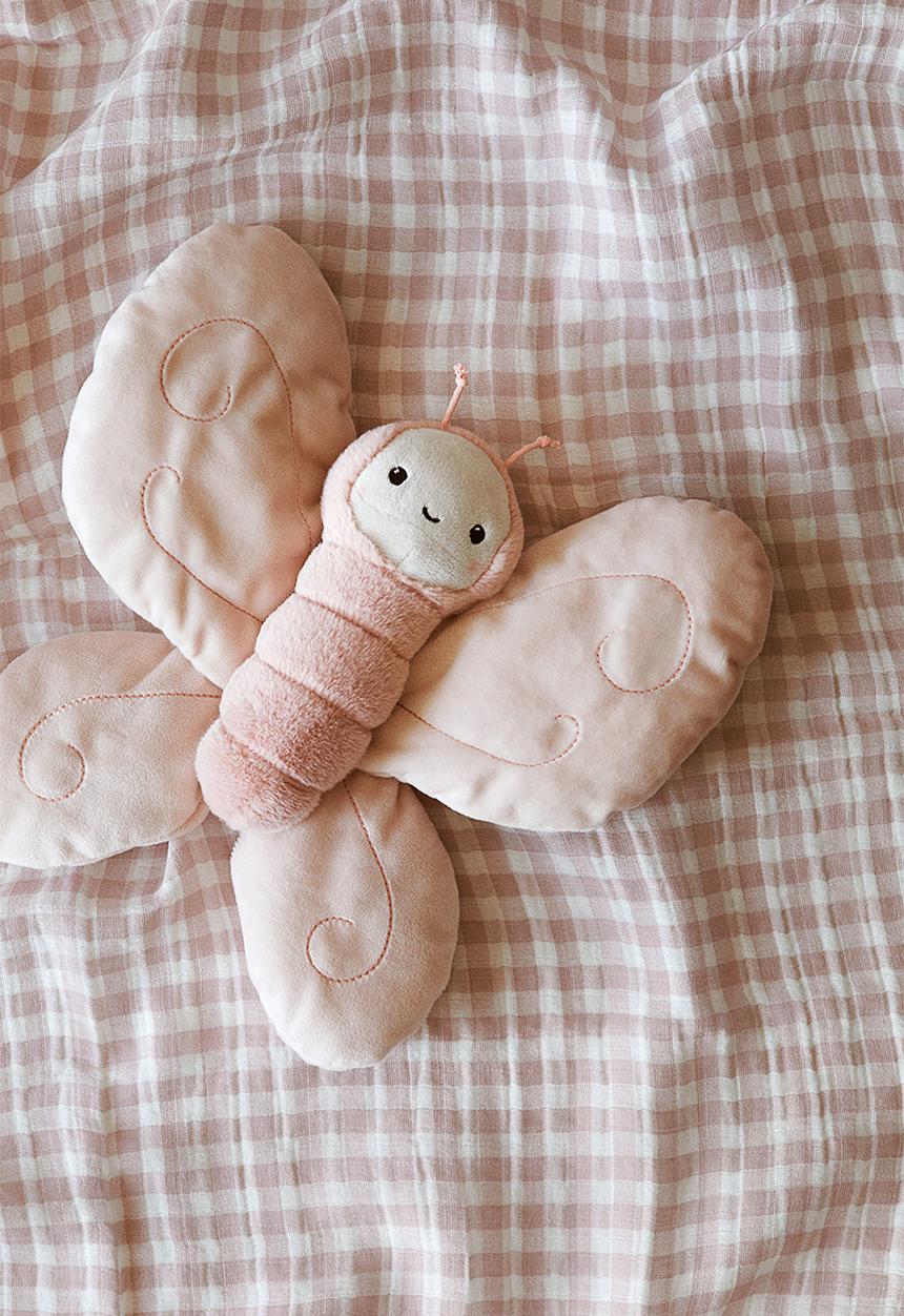 H&M - Butterfly soft toy - light pink