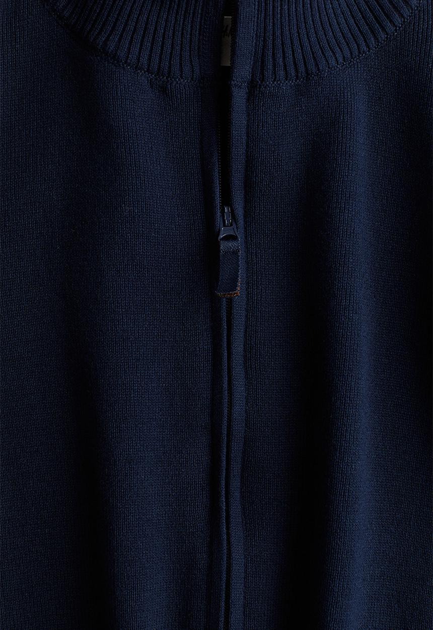 H&M - Zip-through cardigan - navy blue