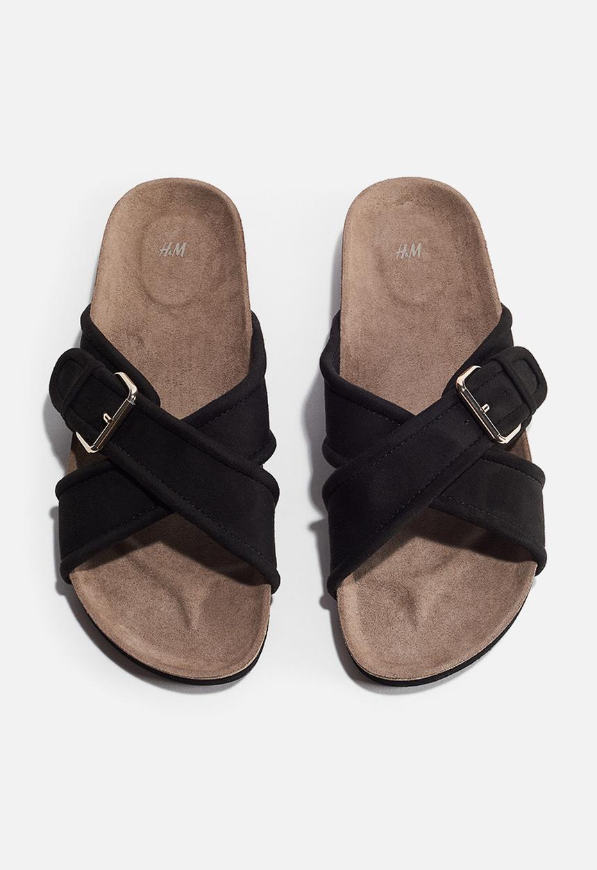 H&M - Crossover-strap sandals - black