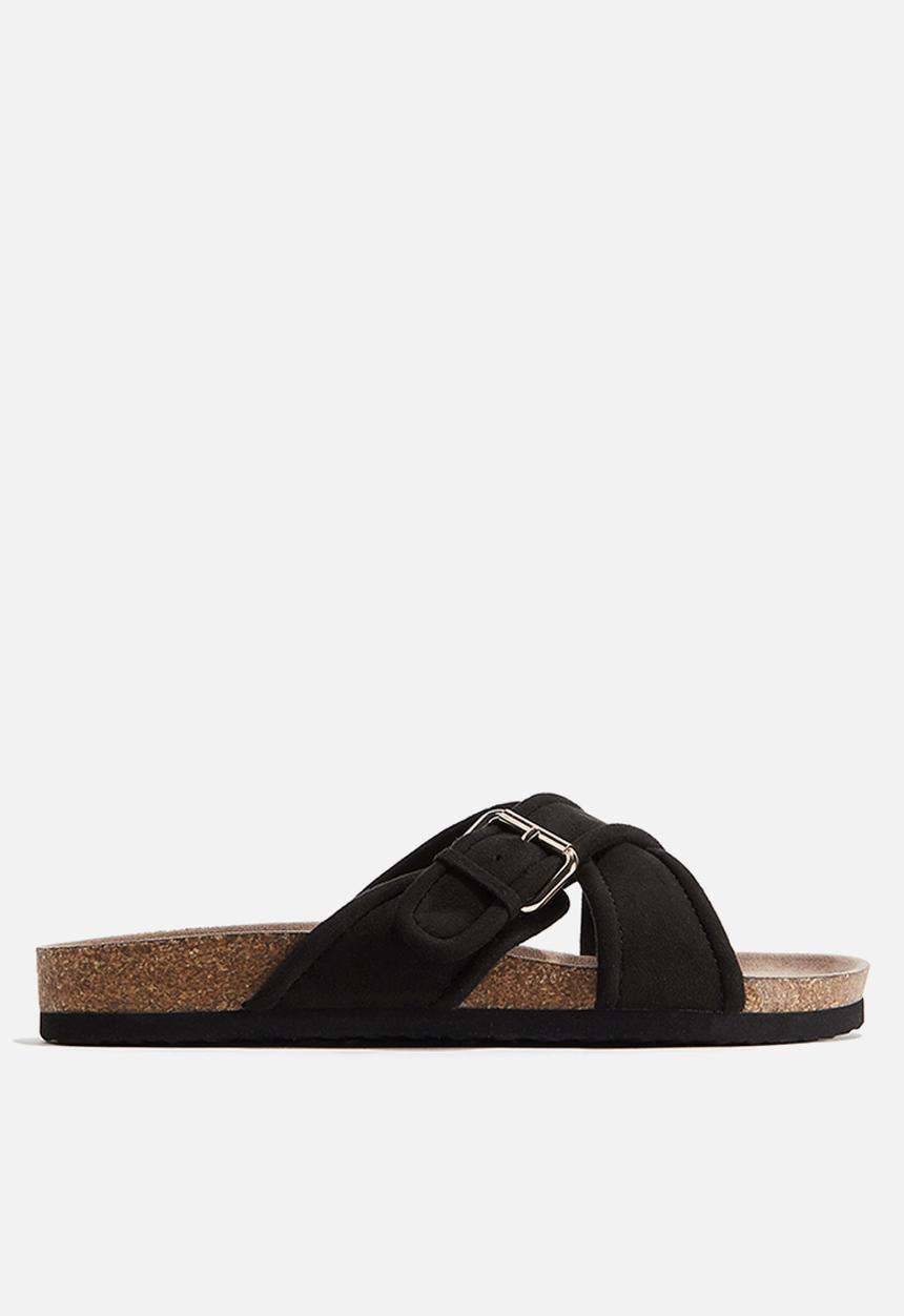 H&M - Crossover-strap sandals - black