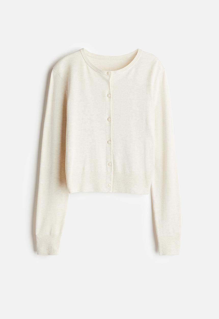 H&M - Fine-knit cardigan - white