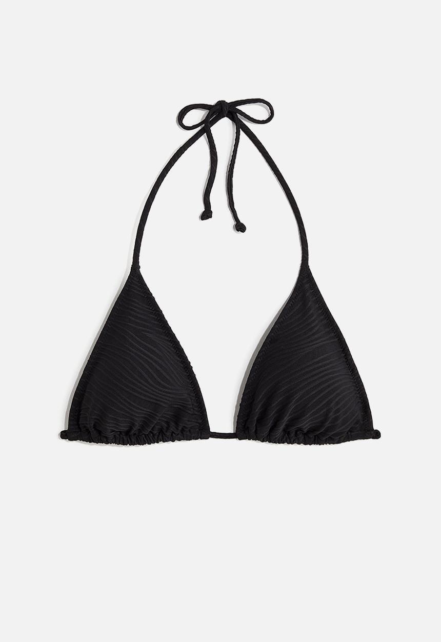 H&M - Padded triangle bikini top - black