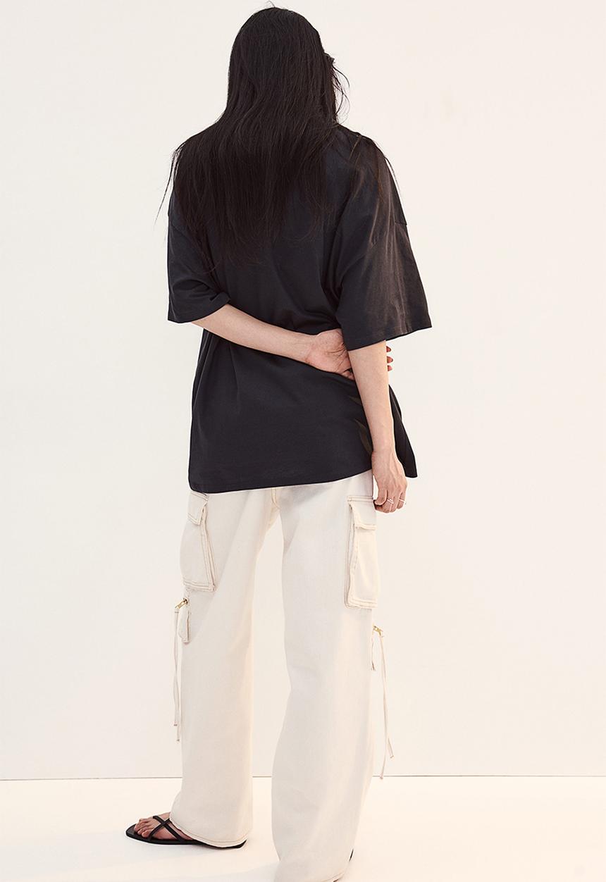 H&M - Oversized printed t-shirt - black,multi