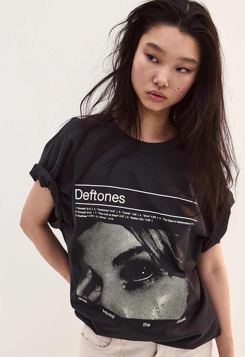 H&M - Oversized printed t-shirt - black,multi