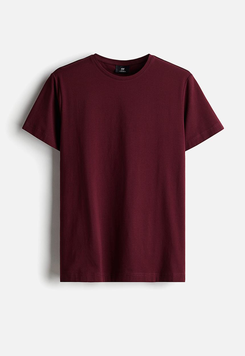 H&M - Slim fit round-necked T-shirt - red