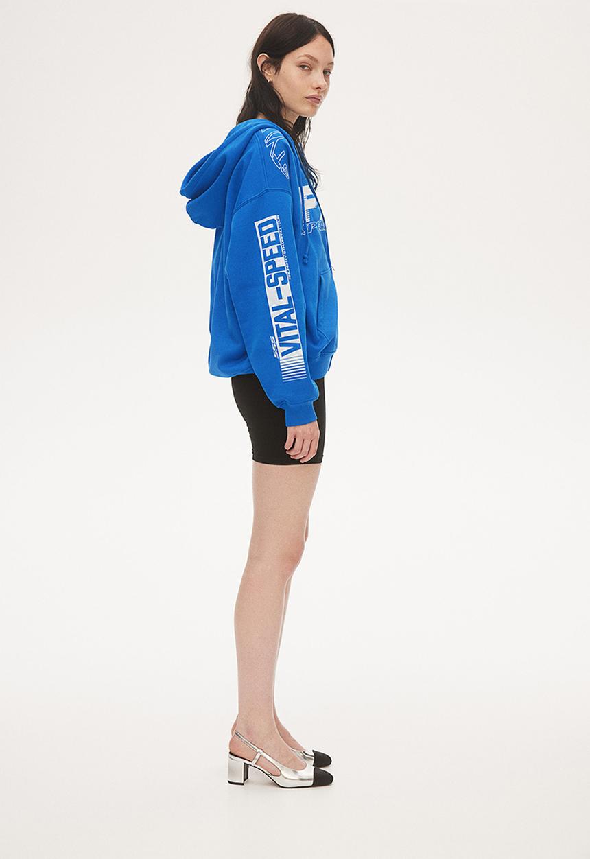 H&M - Oversized zip-through hoodie - blue