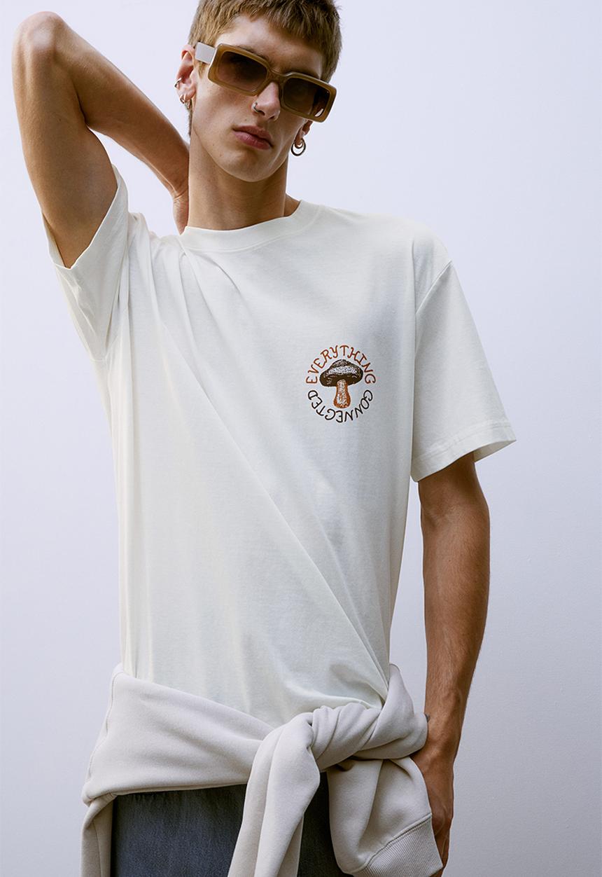 H&M - Loose fit printed T-shirt - white